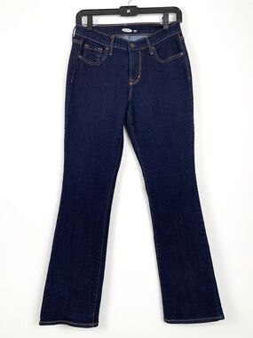 Old Navy Curvy Bootcut mid-rise jeans dark wash blue denim size 2